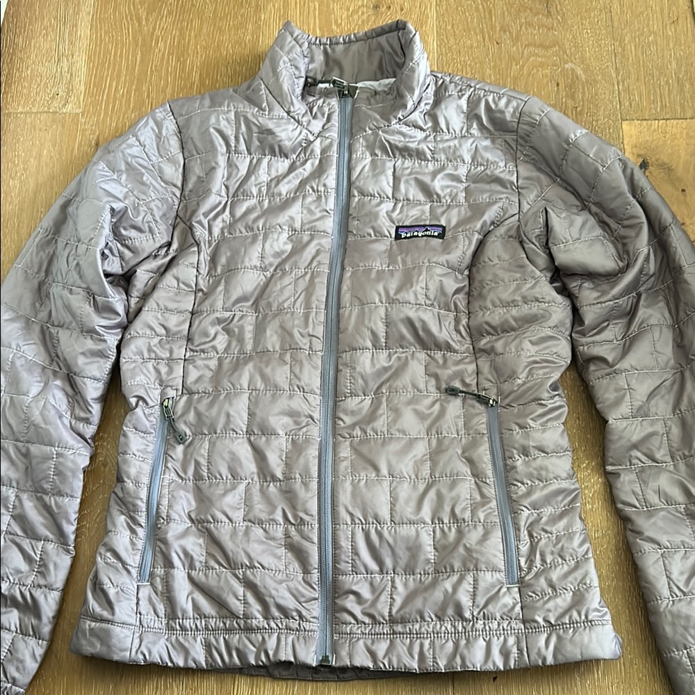 Patagonia Gray Puffer Jacket Quilted Insulated